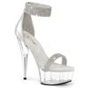 Pleaser - DELIGHT641 Sandale à bride à la cheville - Couleur argent/Transparent Product image